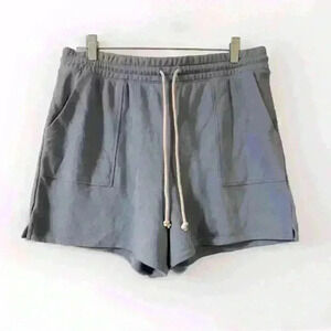 WOMENS LARGE SHORTS DRAWSTRING WAIST HIGH RISE REINFORCED‎ THROUGH HIP AND THIGH
